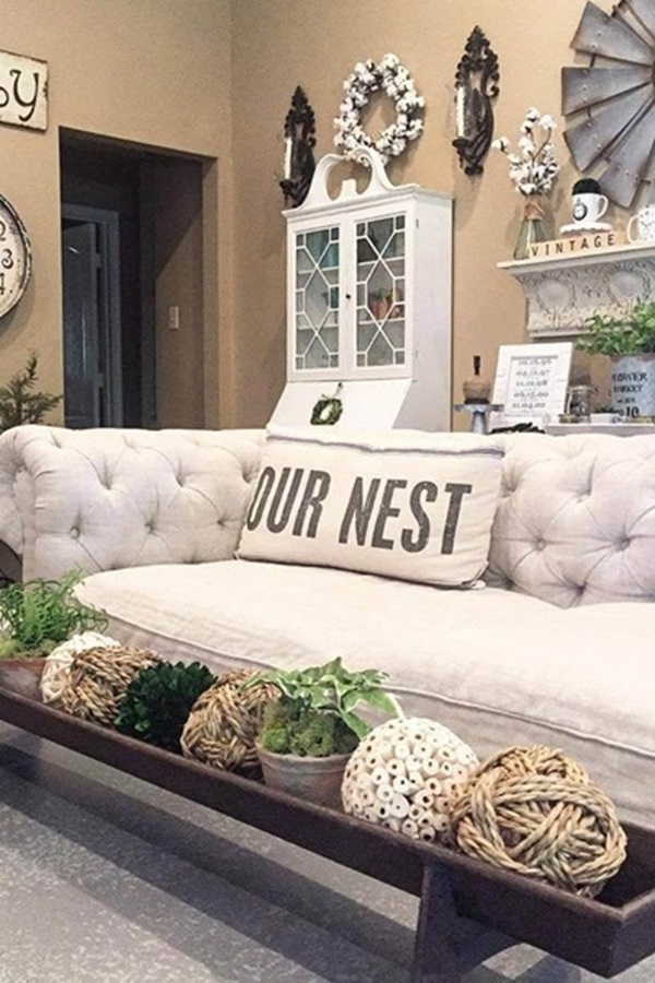 Tufted White Couch and French Linen Pillow Tufted White Couch and French Linen Pillow